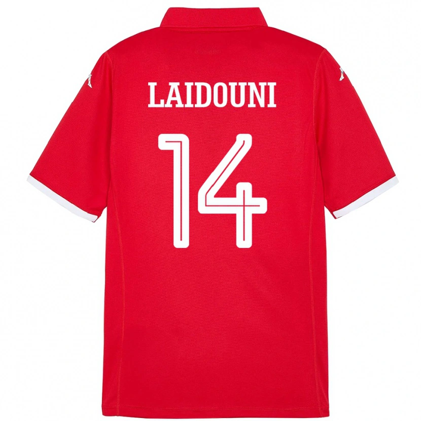 Danxen Men Tunisia Aïssa Laïdouni #14 Red Home Jersey 24-26 T-Shirt