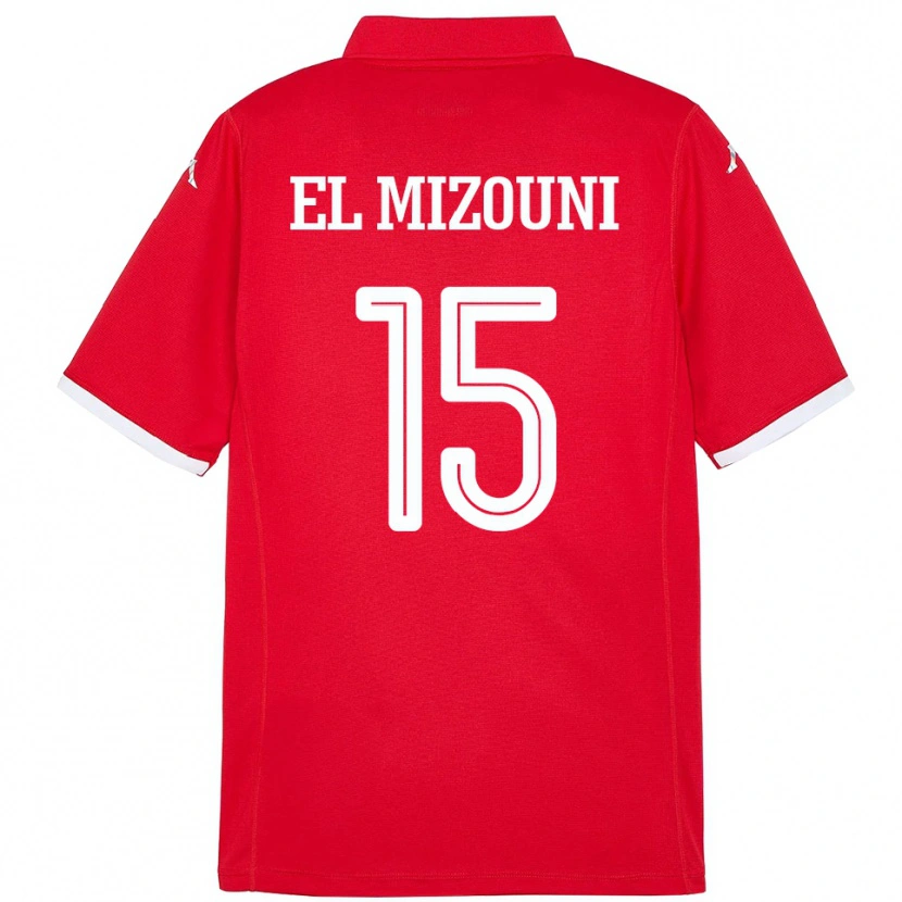 Danxen Men Tunisia Idris El Mizouni #15 Red Home Jersey 24-26 T-Shirt