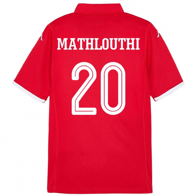 Danxen Men Tunisia Hamza Mathlouthi #20 Red Home Jersey 24-26 T-Shirt