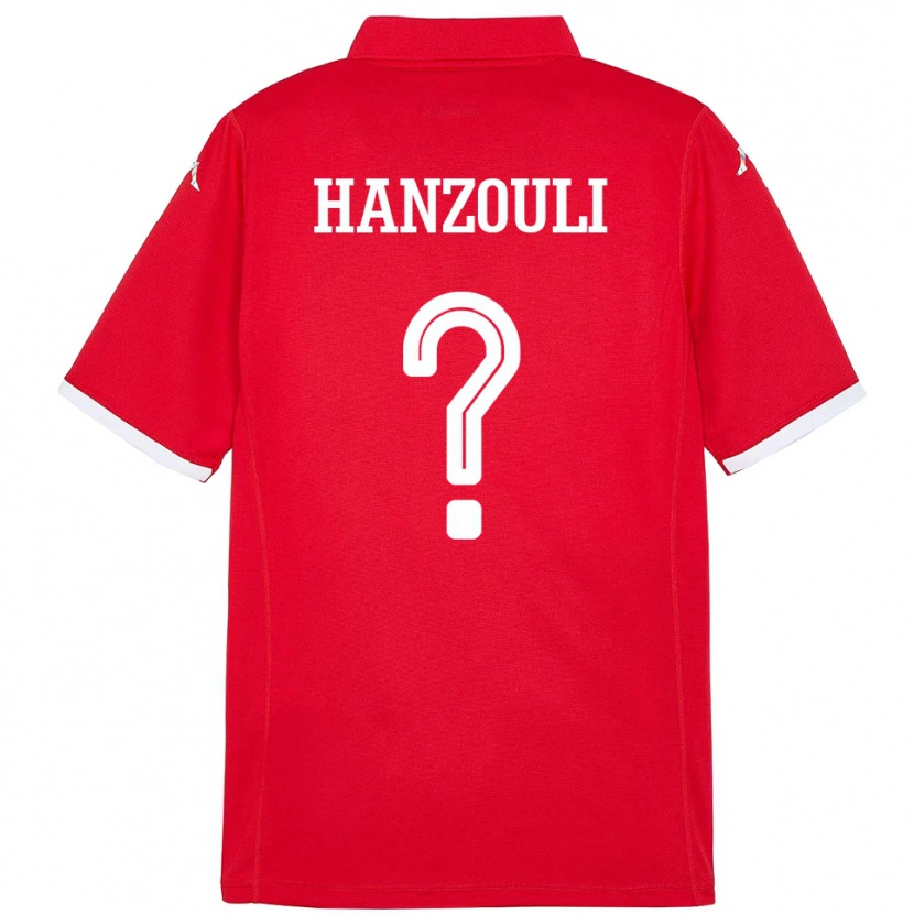 Danxen Men Tunisia Oussema Hanzouli #0 Red Home Jersey 24-26 T-Shirt