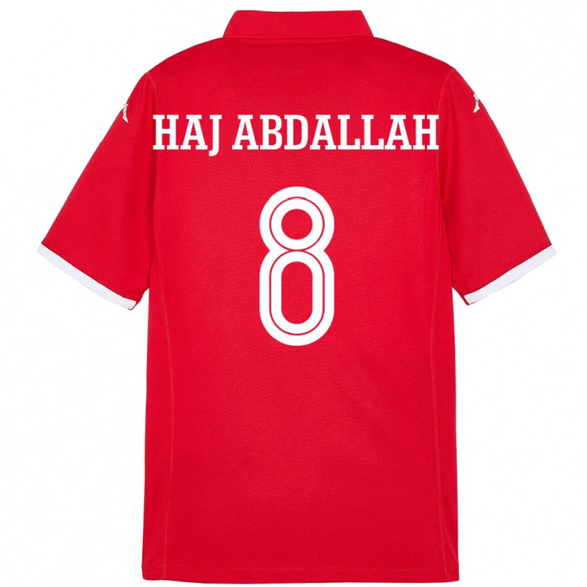 Danxen Men Tunisia Saifedine Haj Abdallah #8 Red Home Jersey 24-26 T-Shirt