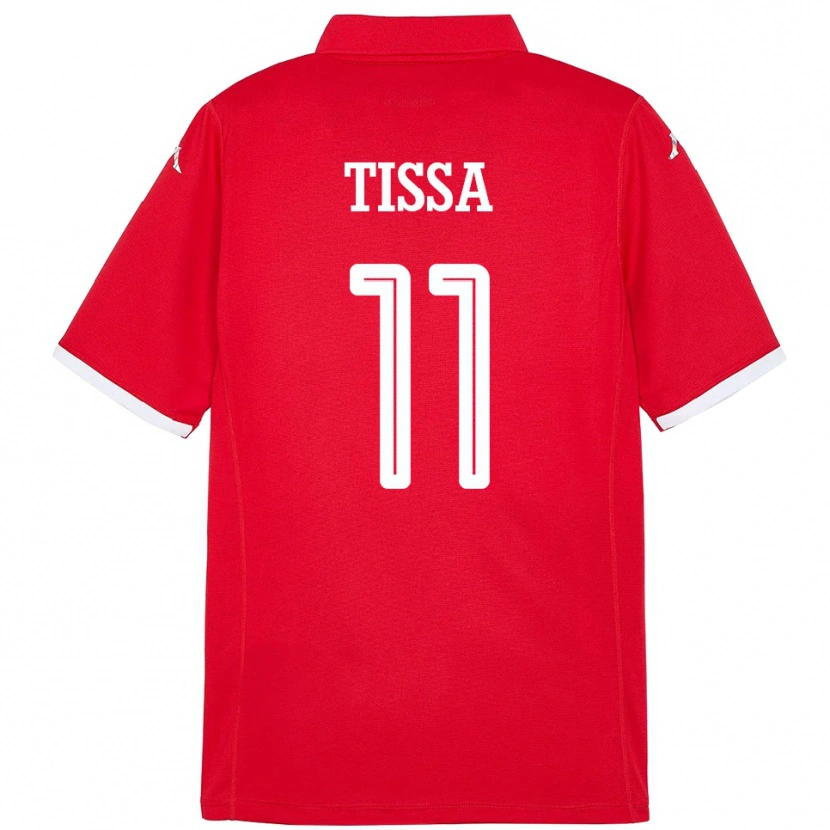 Danxen Men Tunisia Wassim Tissa #11 Red Home Jersey 24-26 T-Shirt