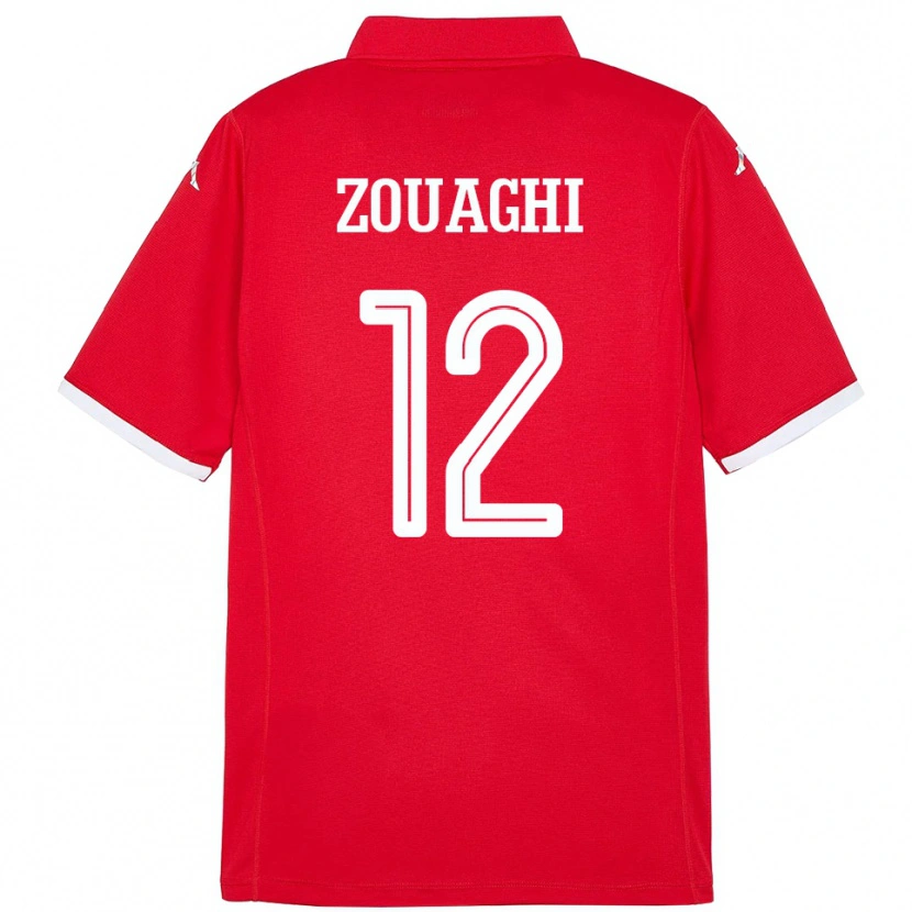 Danxen Men Tunisia Thomas Zouaghi #12 Red Home Jersey 24-26 T-Shirt