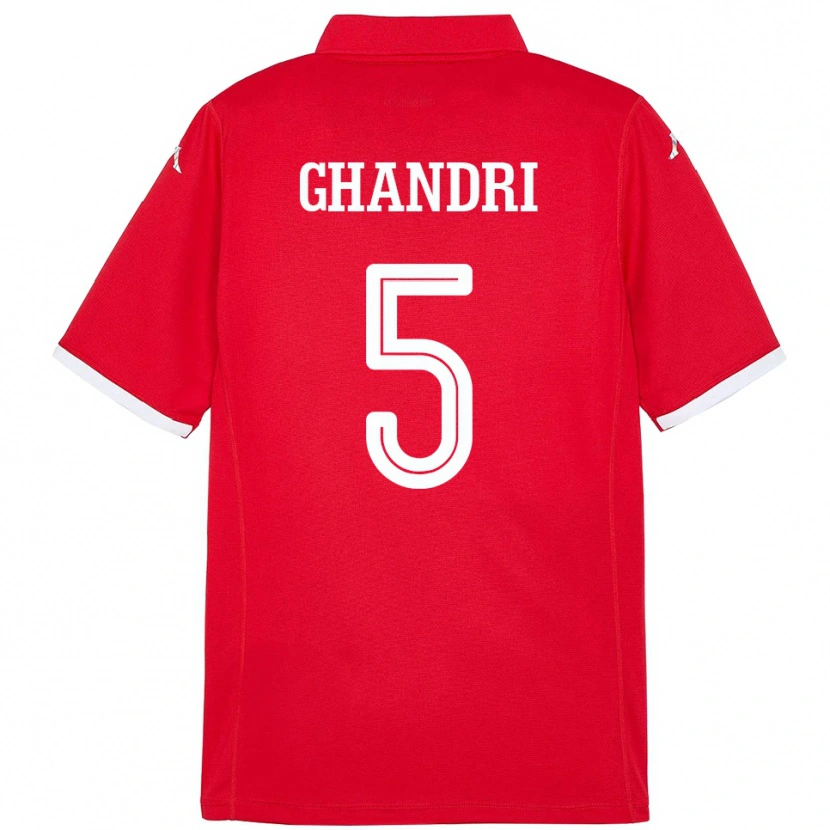 Danxen Men Tunisia Nader Ghandri #5 Red Home Jersey 24-26 T-Shirt