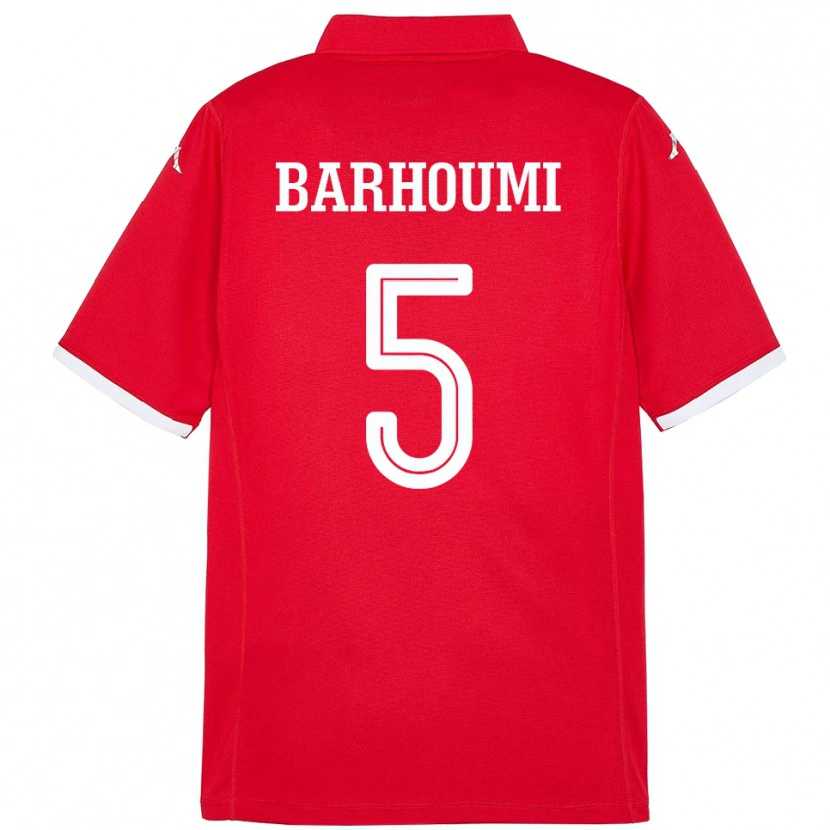 Danxen Men Tunisia Jasmina Barhoumi #5 Red Home Jersey 24-26 T-Shirt