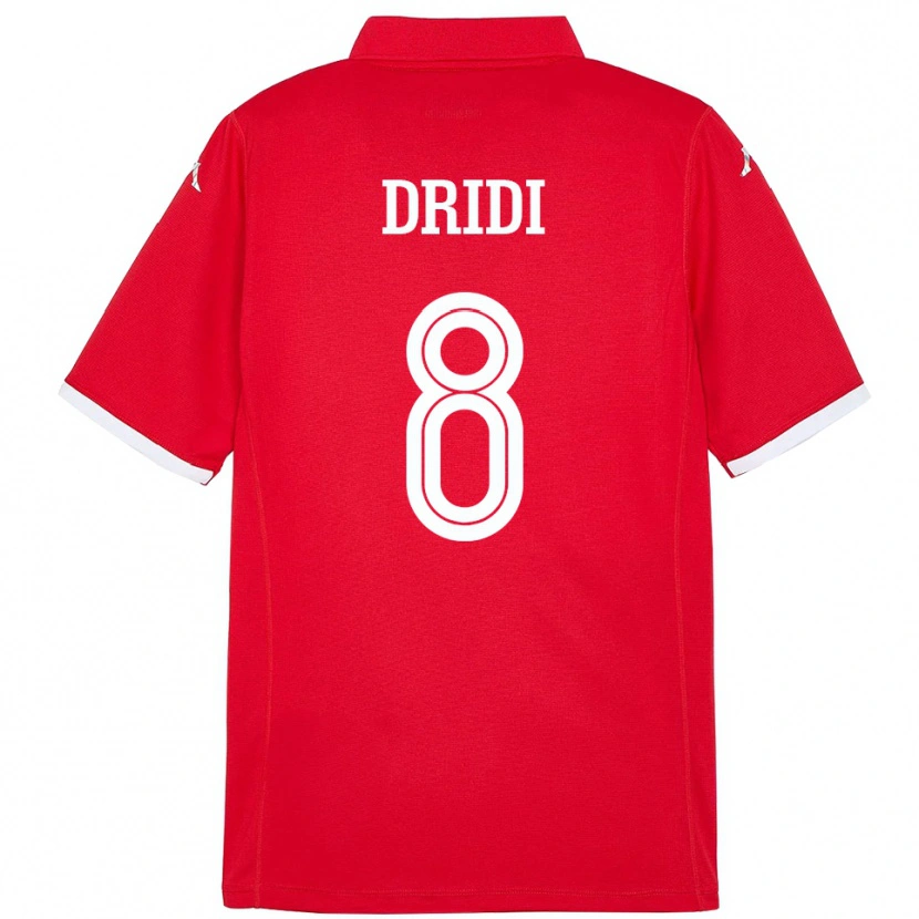 Danxen Men Tunisia Yassine Dridi #8 Red Home Jersey 24-26 T-Shirt