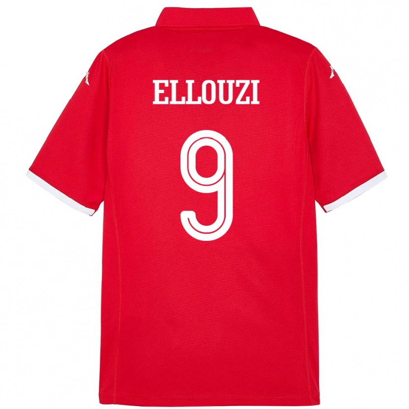 Danxen Men Tunisia Sabrine Ellouzi #9 Red Home Jersey 24-26 T-Shirt