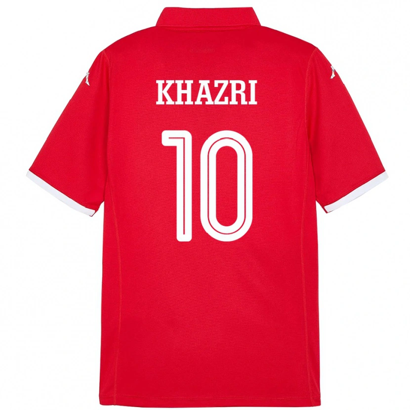 Danxen Men Tunisia Wahbi Khazri #10 Red Home Jersey 24-26 T-Shirt