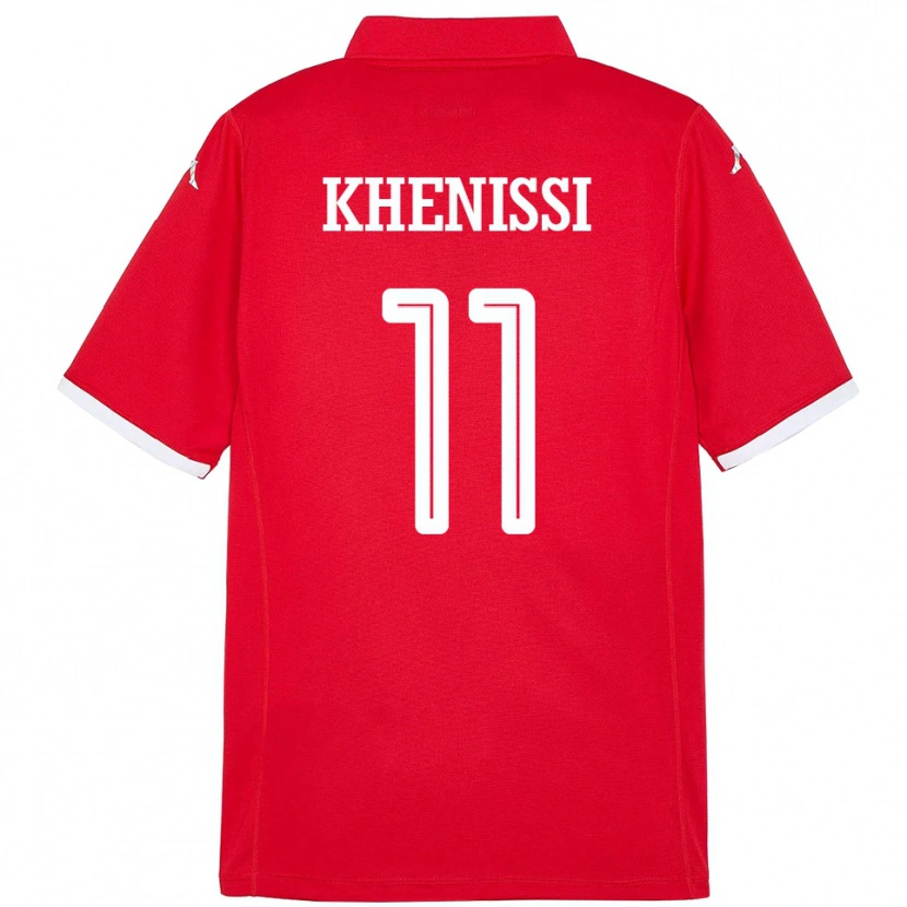 Danxen Men Tunisia Taha Yassine Khenissi #11 Red Home Jersey 24-26 T-Shirt