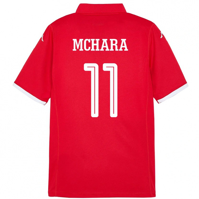 Danxen Men Tunisia Imen Mchara #11 Red Home Jersey 24-26 T-Shirt