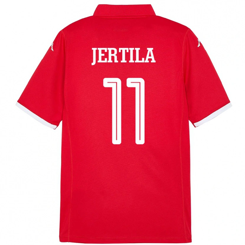 Danxen Men Tunisia Hedi Jertila #11 Red Home Jersey 24-26 T-Shirt