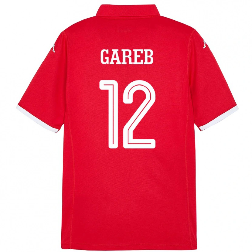 Danxen Men Tunisia Adem Gareb #12 Red Home Jersey 24-26 T-Shirt