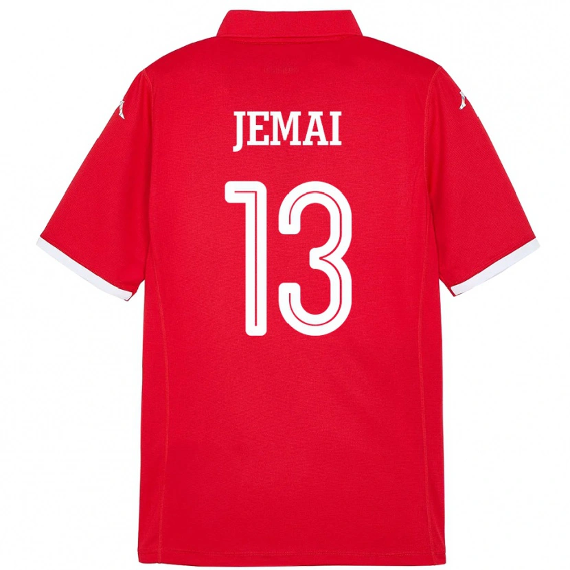 Danxen Men Tunisia Yasmine Jemai #13 Red Home Jersey 24-26 T-Shirt