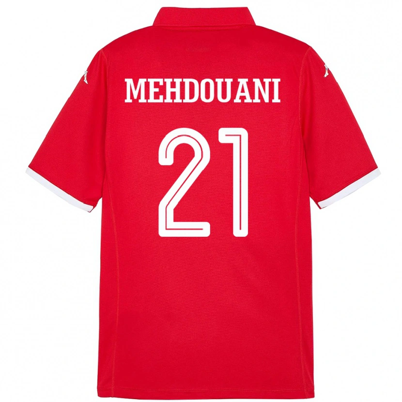 Danxen Men Tunisia Firas Mehdouani #21 Red Home Jersey 24-26 T-Shirt