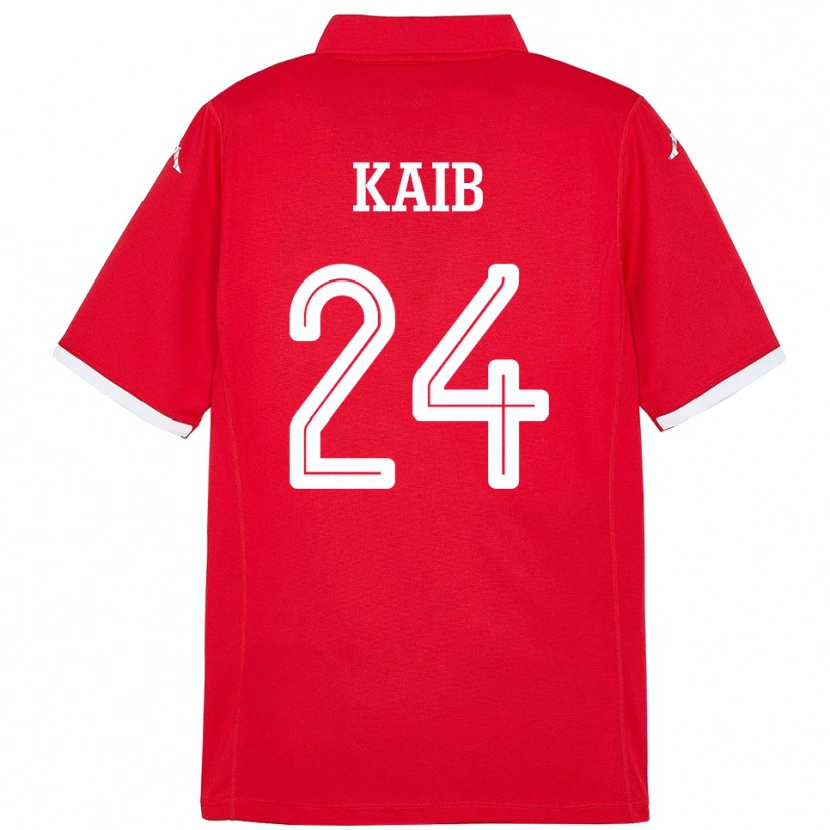 Danxen Men Tunisia Rami Kaib #24 Red Home Jersey 24-26 T-Shirt