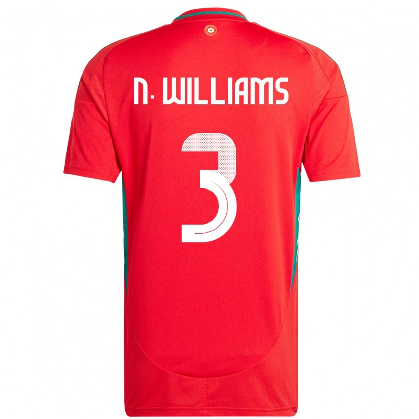 Danxen Men Wales Neco Williams #3 Red Home Jersey 24-26 T-Shirt