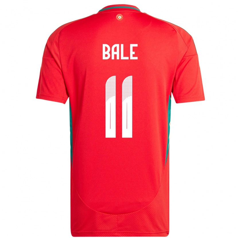 Danxen Men Wales Gareth Bale #11 Red Home Jersey 24-26 T-Shirt