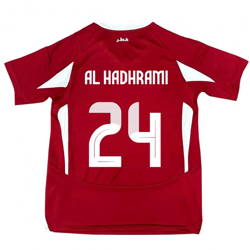 Danxen Men Qatar Naif Abdulraheem Al Hadhrami #24 Red Home Jersey 24-26 T-Shirt