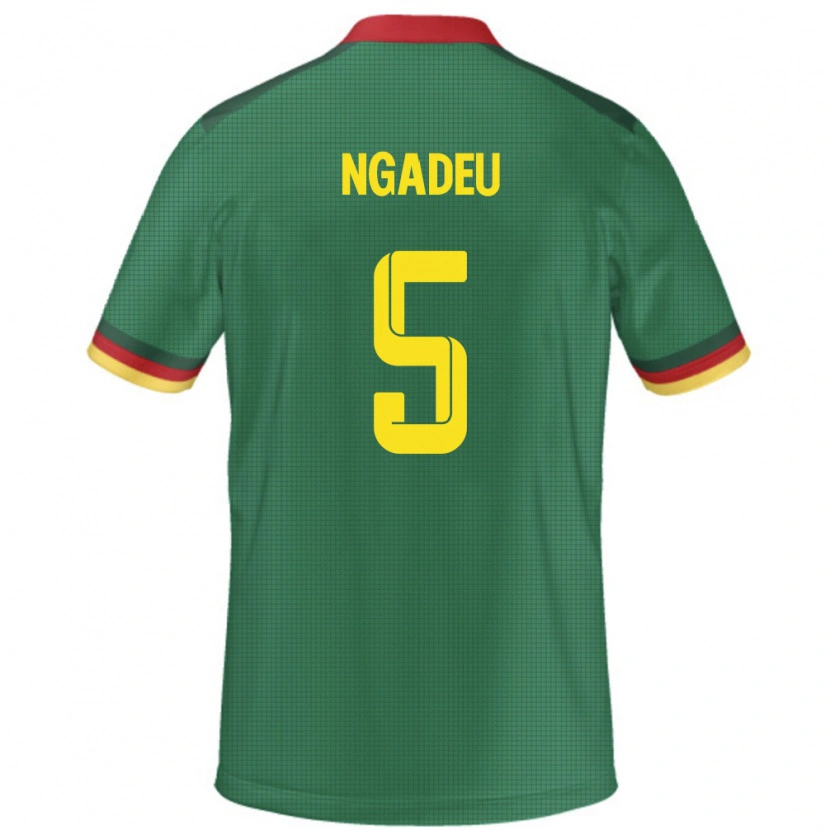 Danxen Men Cameroon Michael Ngadeu #5 Green Home Jersey 24-26 T-Shirt