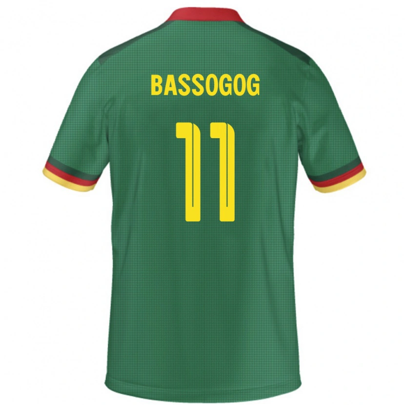 Danxen Men Cameroon Christian Bassogog #11 Green Home Jersey 24-26 T-Shirt