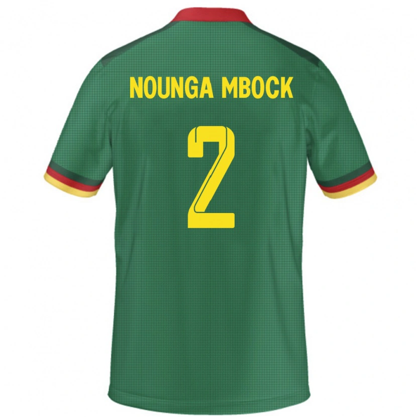 Danxen Men Cameroon Eiffrel Hernandez Nounga Mbock #2 Green Home Jersey 24-26 T-Shirt