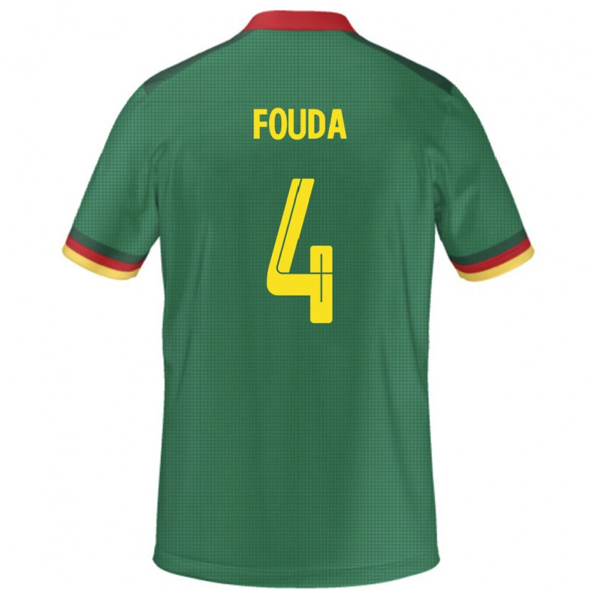 Danxen Men Cameroon Junior Fouda #4 Green Home Jersey 24-26 T-Shirt