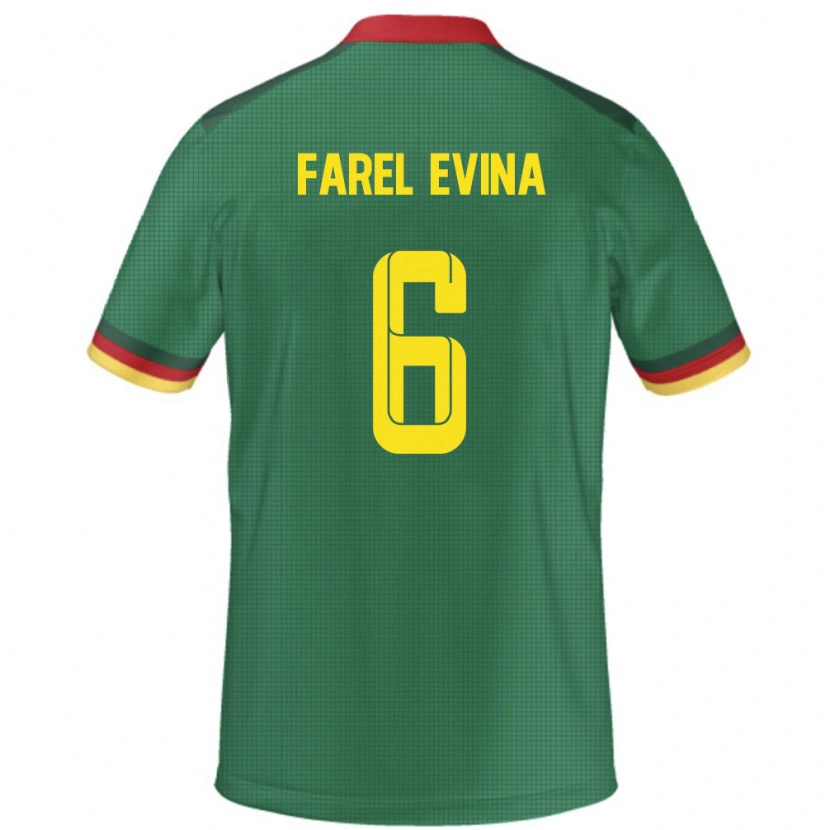 Danxen Men Cameroon Sony Farel Evina #6 Green Home Jersey 24-26 T-Shirt