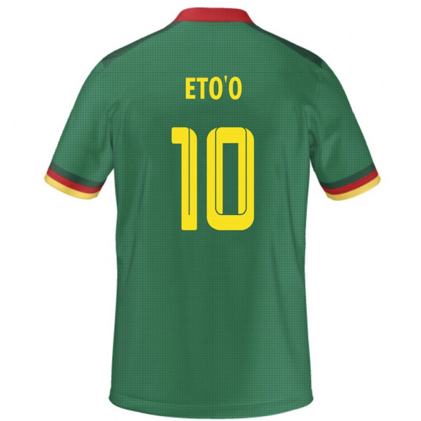 Danxen Men Cameroon Etienne Eto'o #10 Green Home Jersey 24-26 T-Shirt