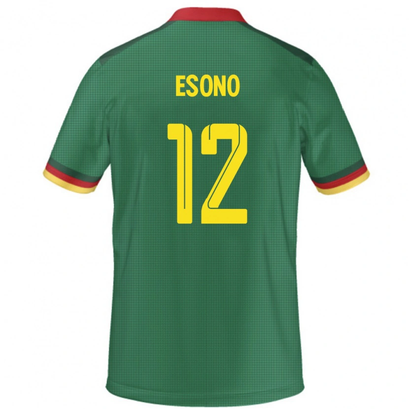 Danxen Men Cameroon Yannick Kamdoum Esono #12 Green Home Jersey 24-26 T-Shirt