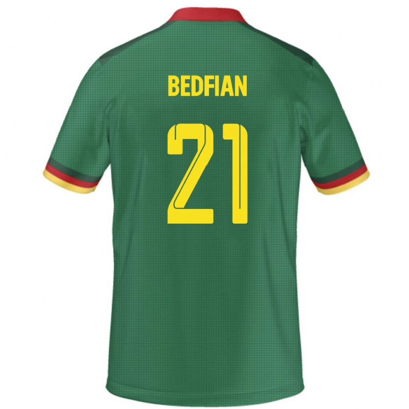 Danxen Men Cameroon Wilfried Bedfian #21 Green Home Jersey 24-26 T-Shirt