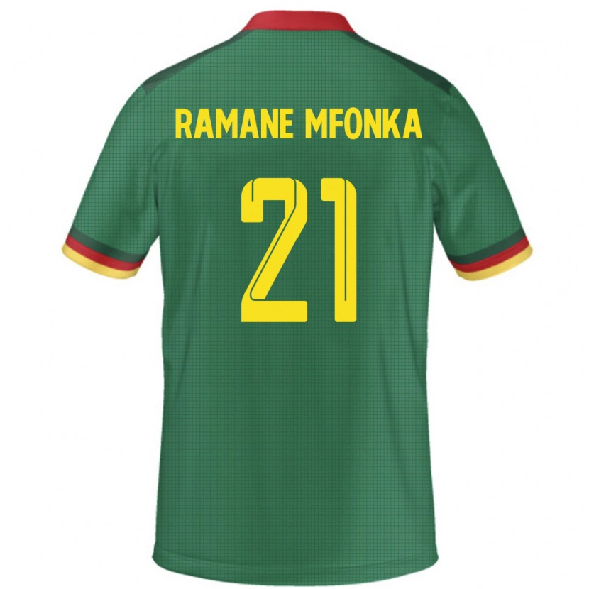 Danxen Men Cameroon Abdel Ramane Mfonka #21 Green Home Jersey 24-26 T-Shirt