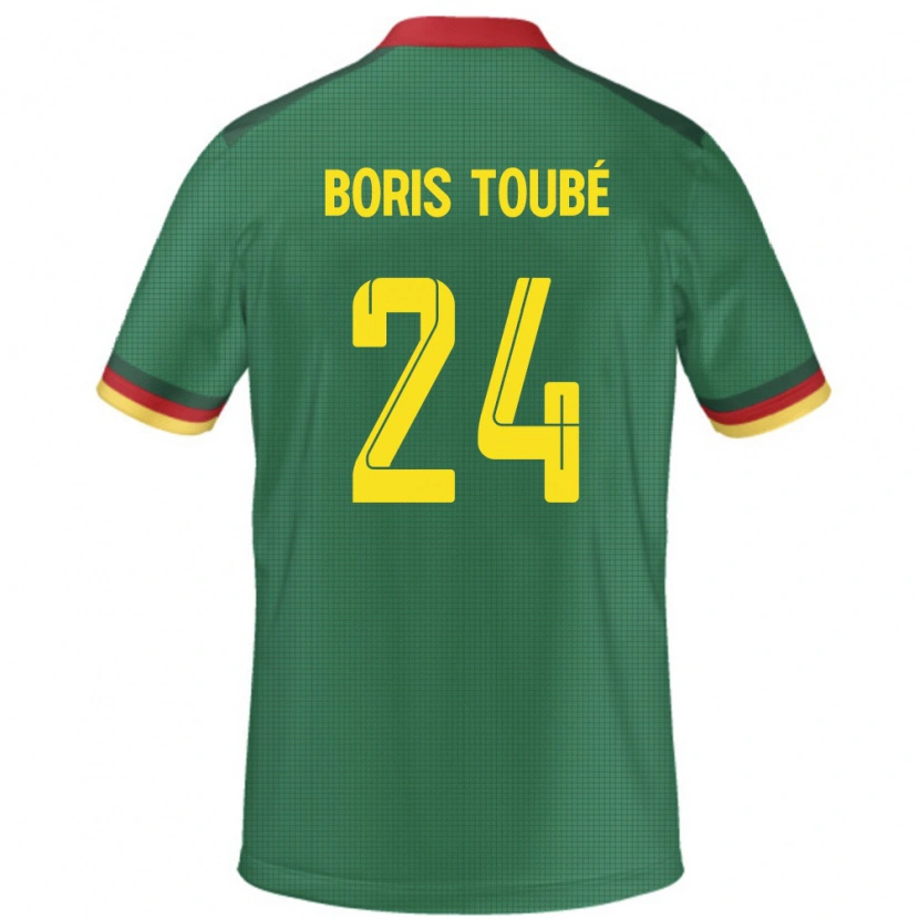 Danxen Men Cameroon Godefroy Christopher Boris Toubé #24 Green Home Jersey 24-26 T-Shirt