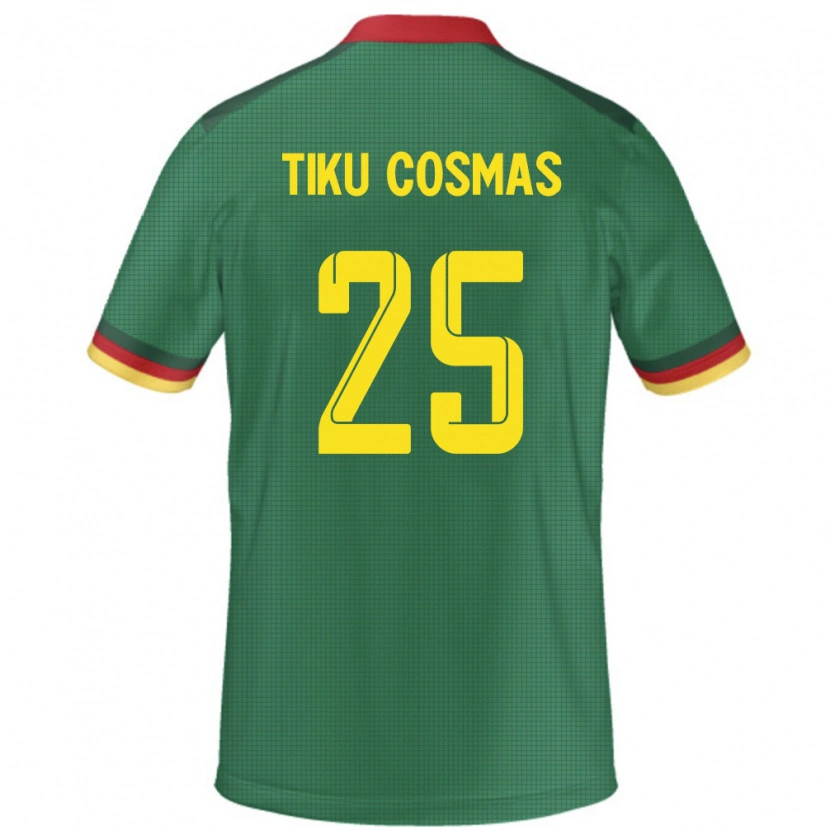 Danxen Men Cameroon Ayuck Tiku Cosmas #25 Green Home Jersey 24-26 T-Shirt