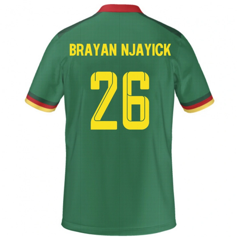 Danxen Men Cameroon Fils Brayan Njayick #26 Green Home Jersey 24-26 T-Shirt