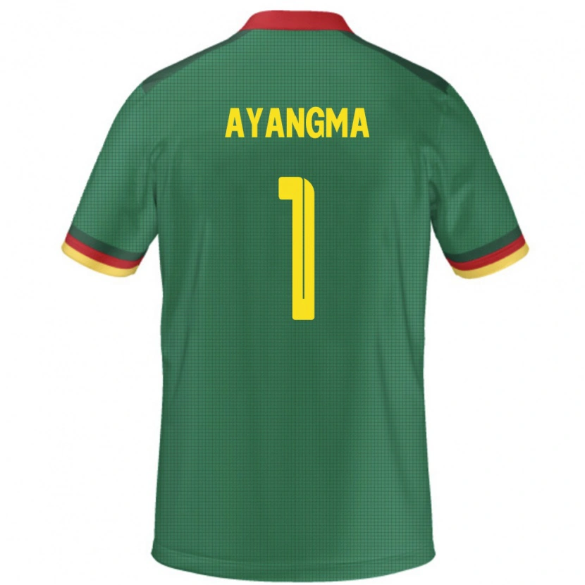 Danxen Men Cameroon Pauline Ayangma #1 Green Home Jersey 24-26 T-Shirt