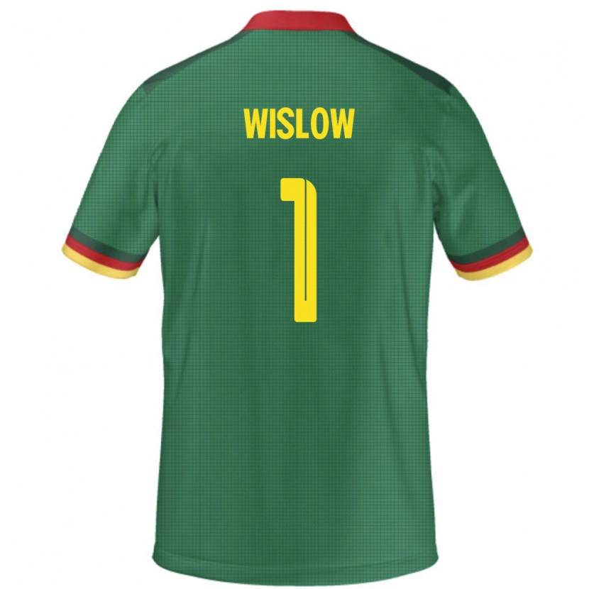 Danxen Men Cameroon Hecube Wislow #1 Green Home Jersey 24-26 T-Shirt