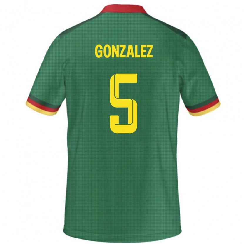 Danxen Men Cameroon Oumar Gonzalez #5 Green Home Jersey 24-26 T-Shirt