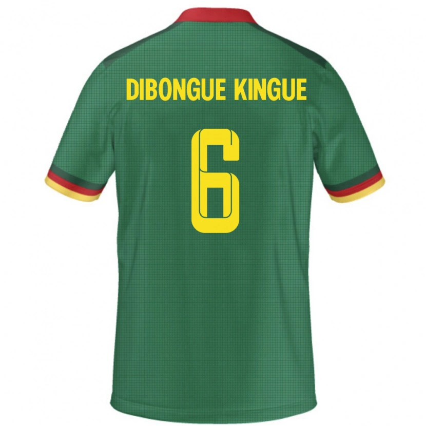 Danxen Men Cameroon Gael Dibongue Kingue #6 Green Home Jersey 24-26 T-Shirt