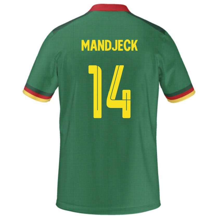 Danxen Men Cameroon Georges Mandjeck #14 Green Home Jersey 24-26 T-Shirt