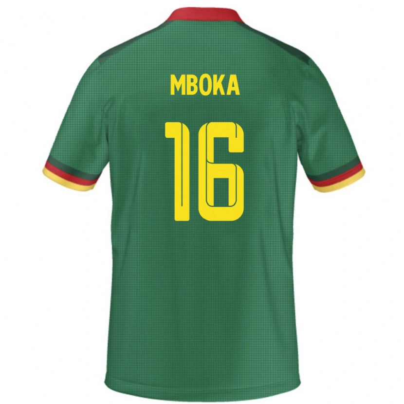 Danxen Men Cameroon Devis Epassy Mboka #16 Green Home Jersey 24-26 T-Shirt