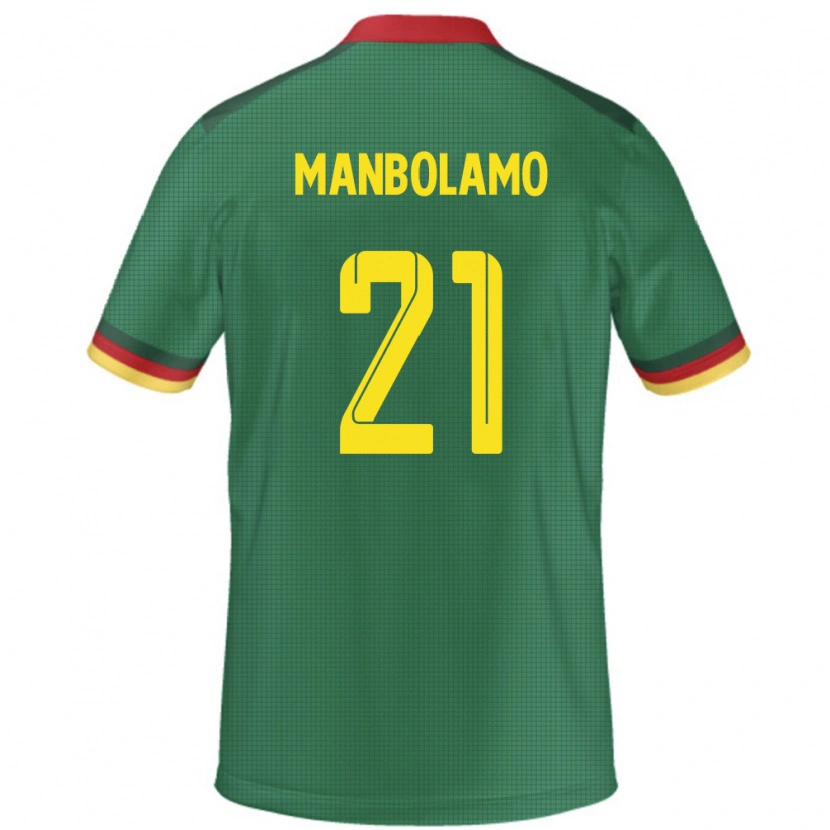 Danxen Men Cameroon Eliane Manbolamo #21 Green Home Jersey 24-26 T-Shirt