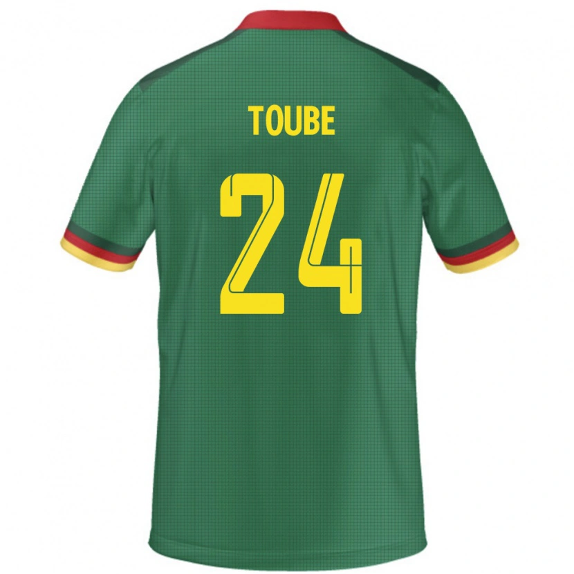 Danxen Men Cameroon Godefroy Toube #24 Green Home Jersey 24-26 T-Shirt