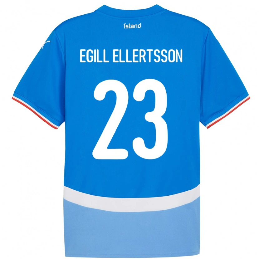 Danxen Men Iceland Mikael Egill Ellertsson #23 Blue Home Jersey 24-26 T-Shirt