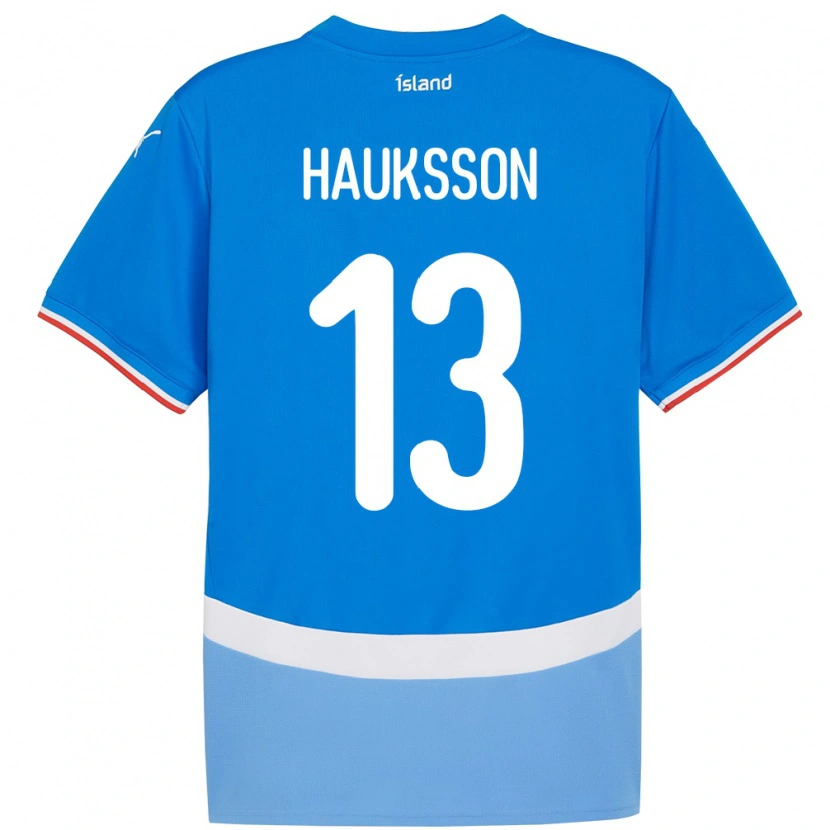 Danxen Men Iceland Bjarki Hauksson #13 Blue Home Jersey 24-26 T-Shirt