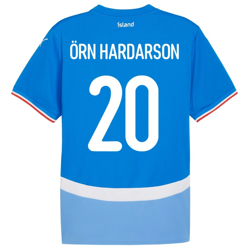 Danxen Men Iceland Sesar Örn Hardarson #20 Blue Home Jersey 24-26 T-Shirt