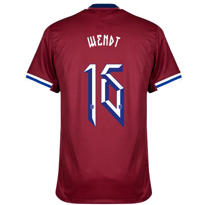 Danxen Men Norway William Wendt #16 Red Blue White Home Jersey 24-26 T-Shirt