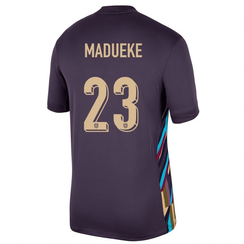 Danxen Men England Noni Madueke #23 Dark Raisin Away Jersey 24-26 T-Shirt