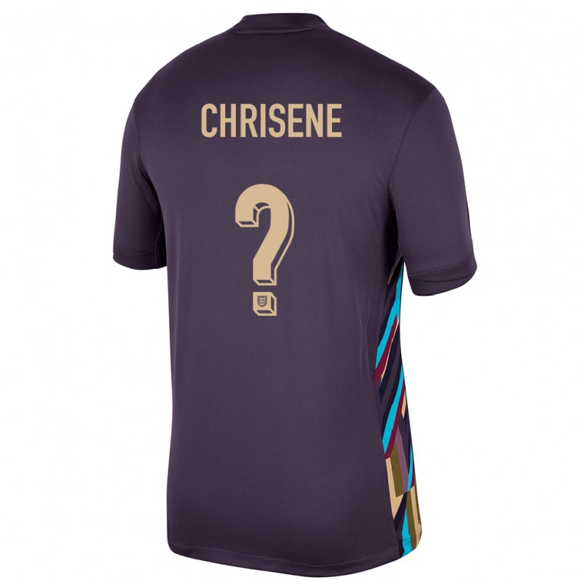 Danxen Men England Ben Chrisene #0 Dark Raisin Away Jersey 24-26 T-Shirt