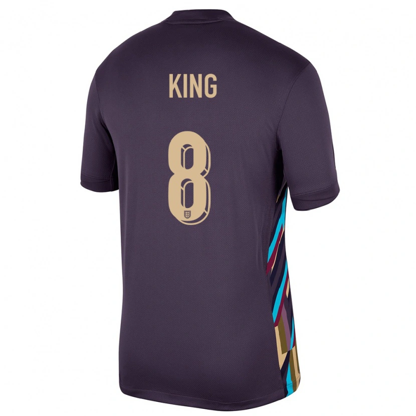 Danxen Men England Joshua King #8 Dark Raisin Away Jersey 24-26 T-Shirt