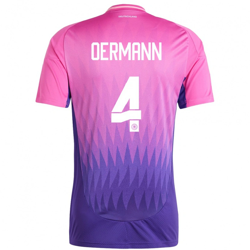 Danxen Men Germany Tim Oermann #4 Pink Purple Away Jersey 24-26 T-Shirt